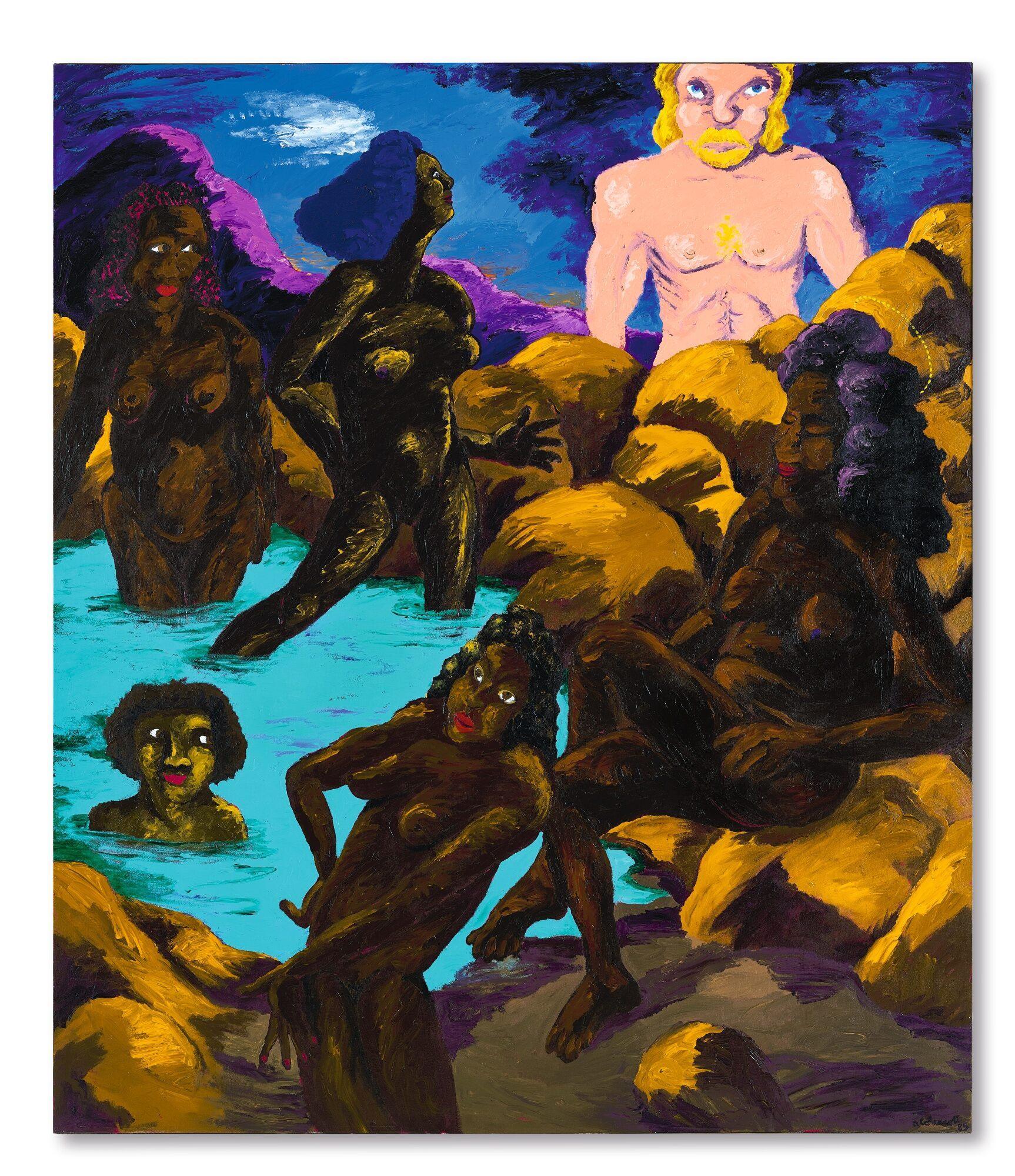 Robert Colescott - New God At The Bather\'S Pool