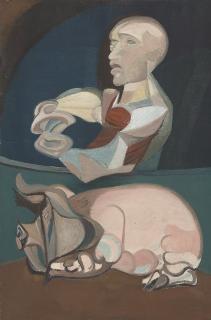 Robert Colquhoun - Man and pig