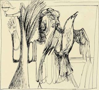 Robert Colquhoun - Man with Bird