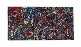 Robert Combas - Ah, Ça Tire, Ça Tire, Les Oristocons À La Raie Publique Et Vive Les Phringiens