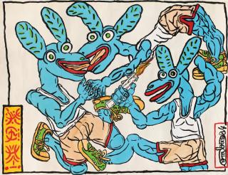 Robert Combas - Homosexuels Lapins