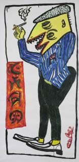 Robert Combas - Le Barbeau Pompé Sur Picasso