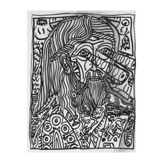 Robert Combas - Triste regardeur arrondissant les angles visuellement