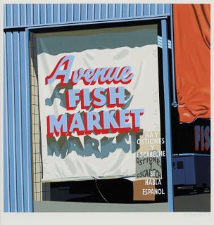 Robert Cottingham - Avenue Fish Market