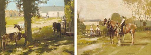 Robert Craig-Wallace - A Rustic Interlude; And A Farmyard Near Lanark, Scotland