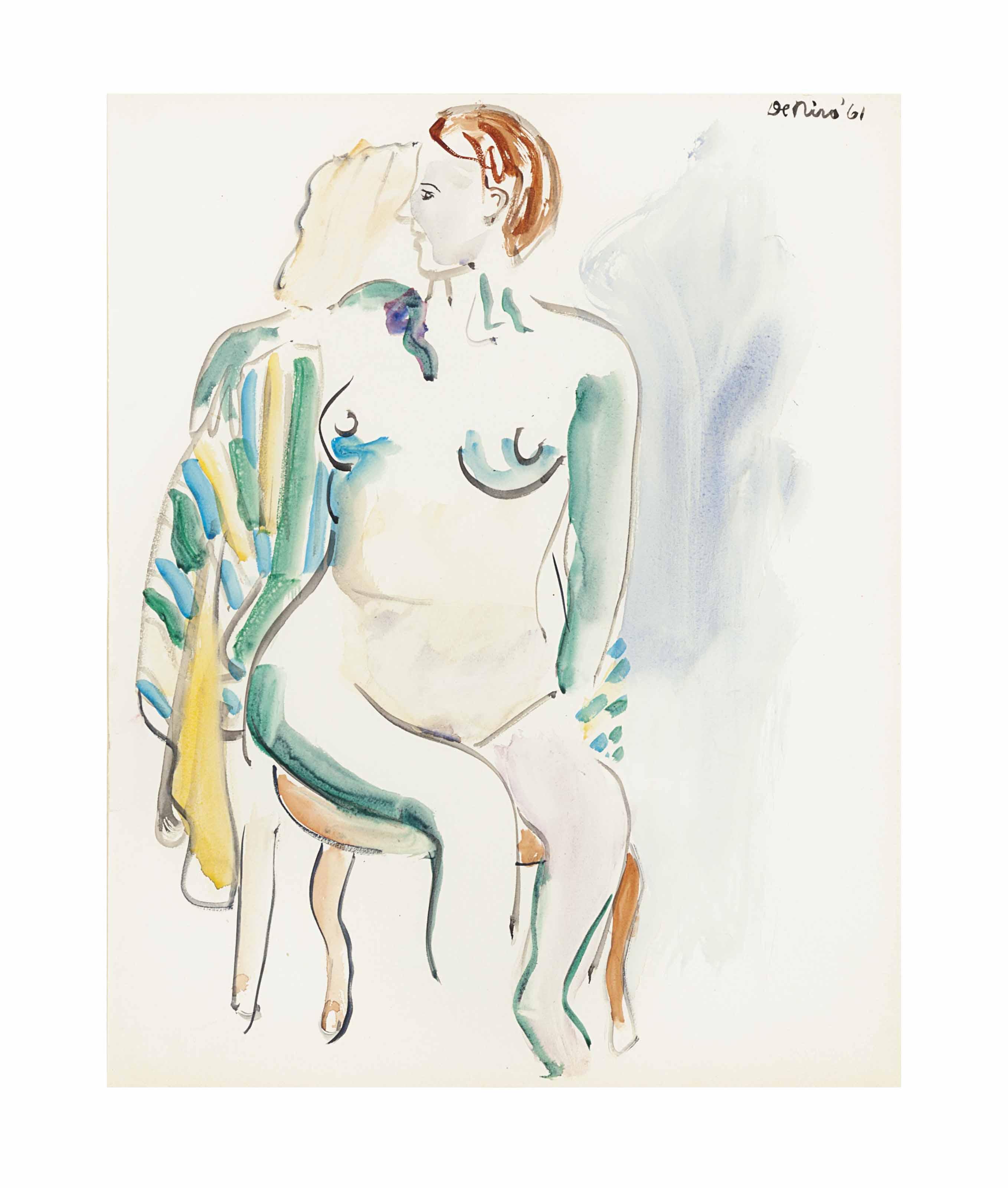 Robert De Niro, Sr. - Seated Nude