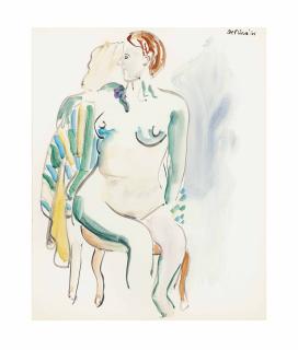 Robert De Niro, Sr. - Seated Nude