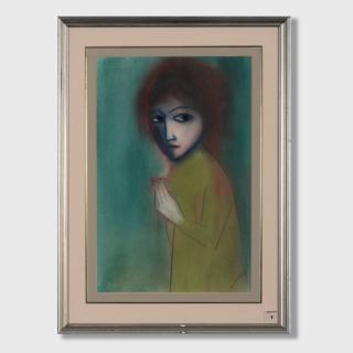 Robert Dickerson - Young Girl with Flower