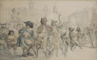 Robert Dighton - Charing Cross in the olden times