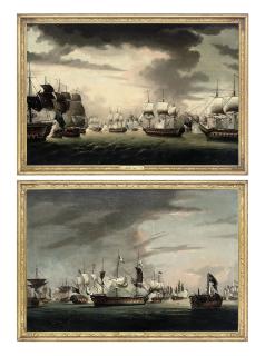 Robert Dodd - The battle of the Saintes, 12th April, 1782 (both illustrated)