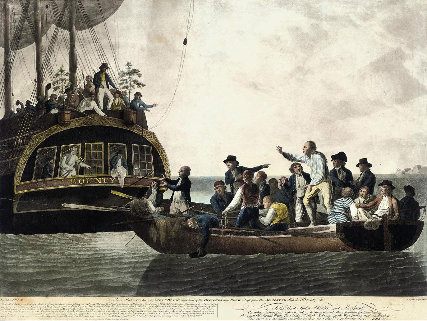 Robert Dodd - The Mutineers turning Lieut. Bligh and part of the Officers and Crew adrift from His Majesty\'s Ship the Bounty