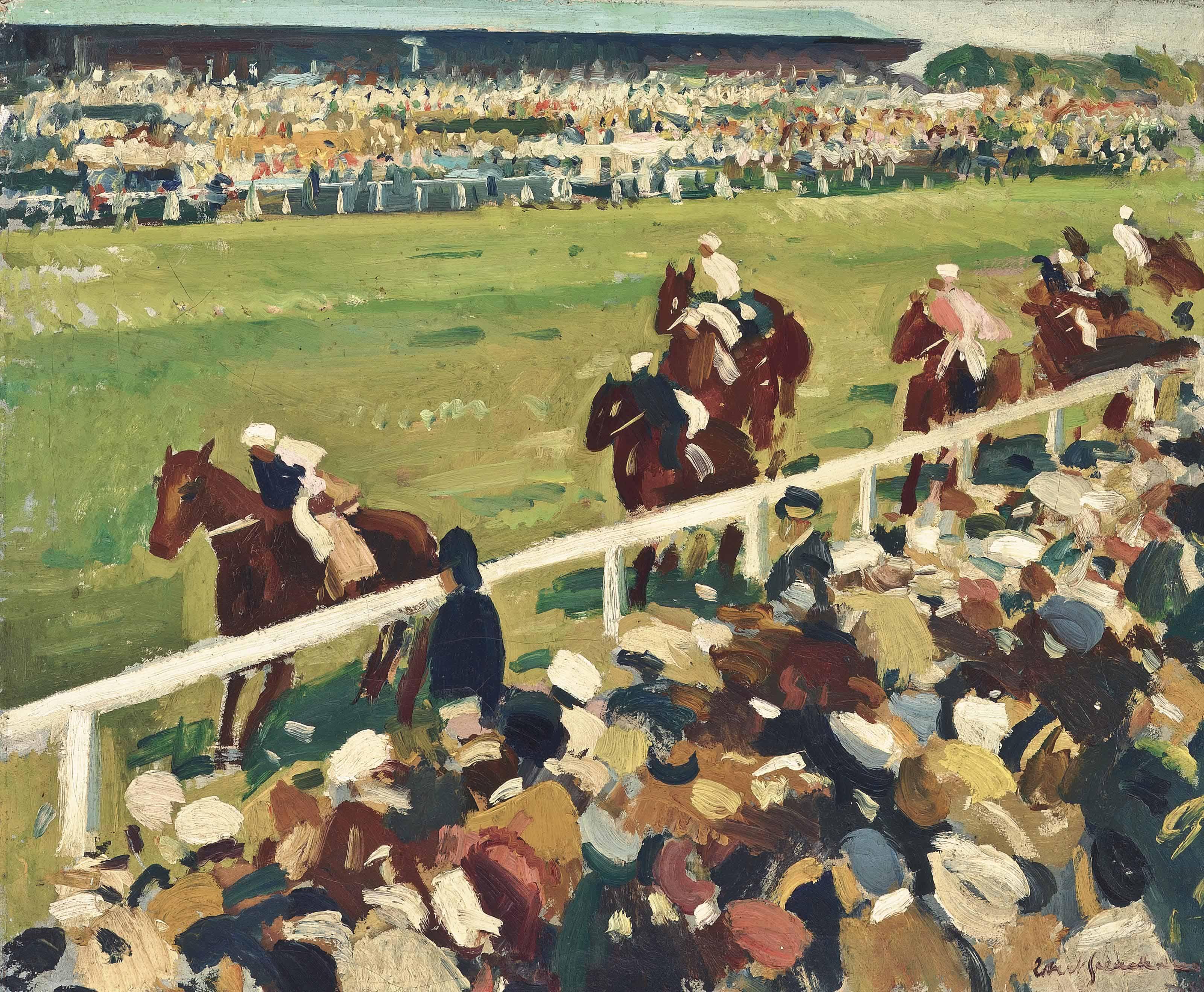 Robert Duckworth Greenham, R.B.A., R.O.I. - The St Leger, 1937