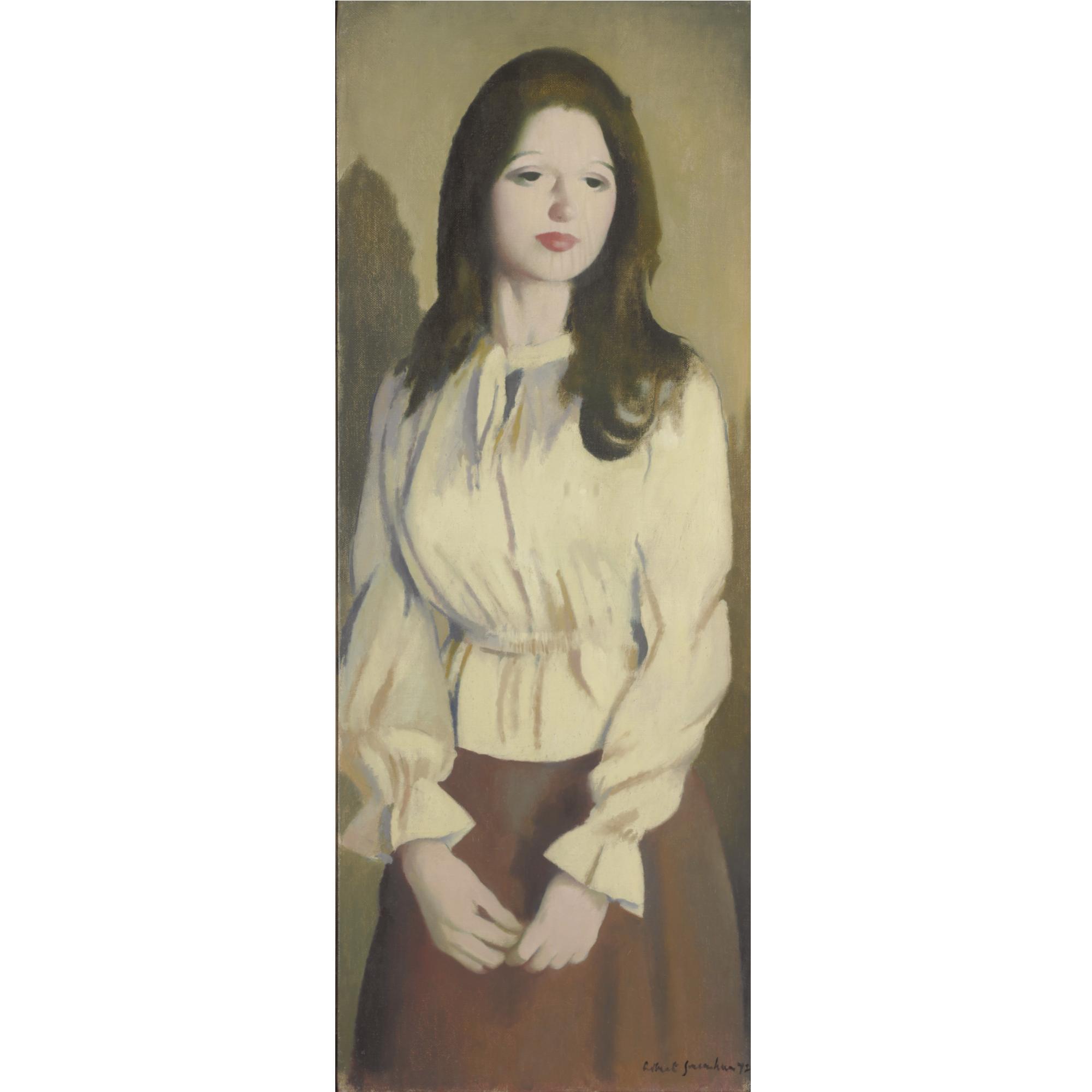 Robert Duckworth Greenham - Portrait Of A Young Girl