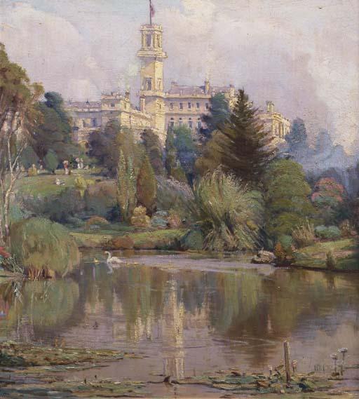 Robert Edgar Taylor-Ghee - Government House, Melbourne, From Botanical Gardens