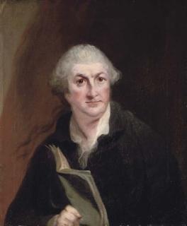 Robert Edge Pine - Portrait of David Garrick (1717-1779), Half-Length, In A Black Coat And Wig, Holding An Open Copy of Macbeth
