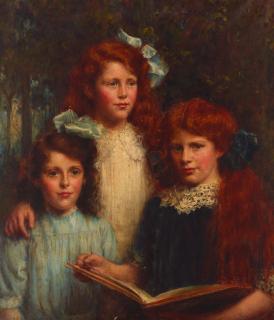Robert Edward Morrison - A portrait of three young women
