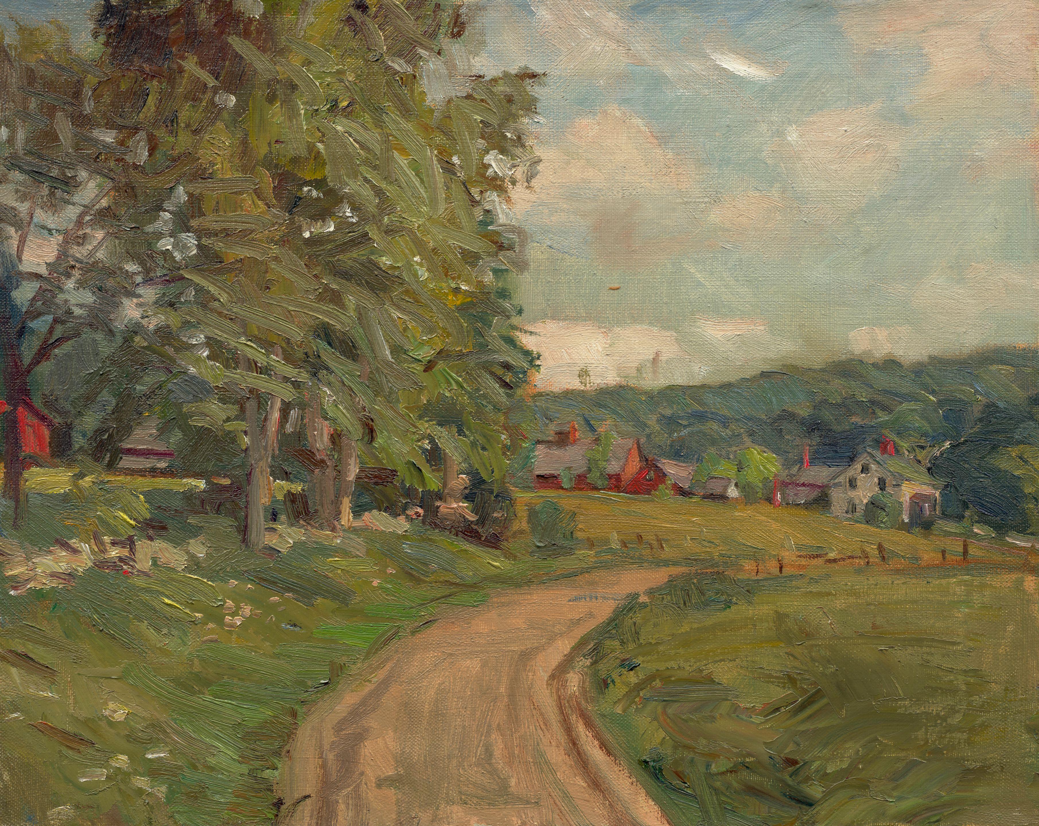 Robert Emmett Owen - Country Road with Farmhouse