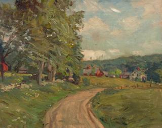 Robert Emmett Owen - Country Road with Farmhouse