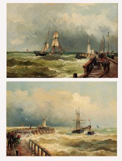 Robert Ernest Roe - Leaving harbour; and A tow into harbour