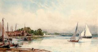 Robert Ernest Roe - Yachting on the creek