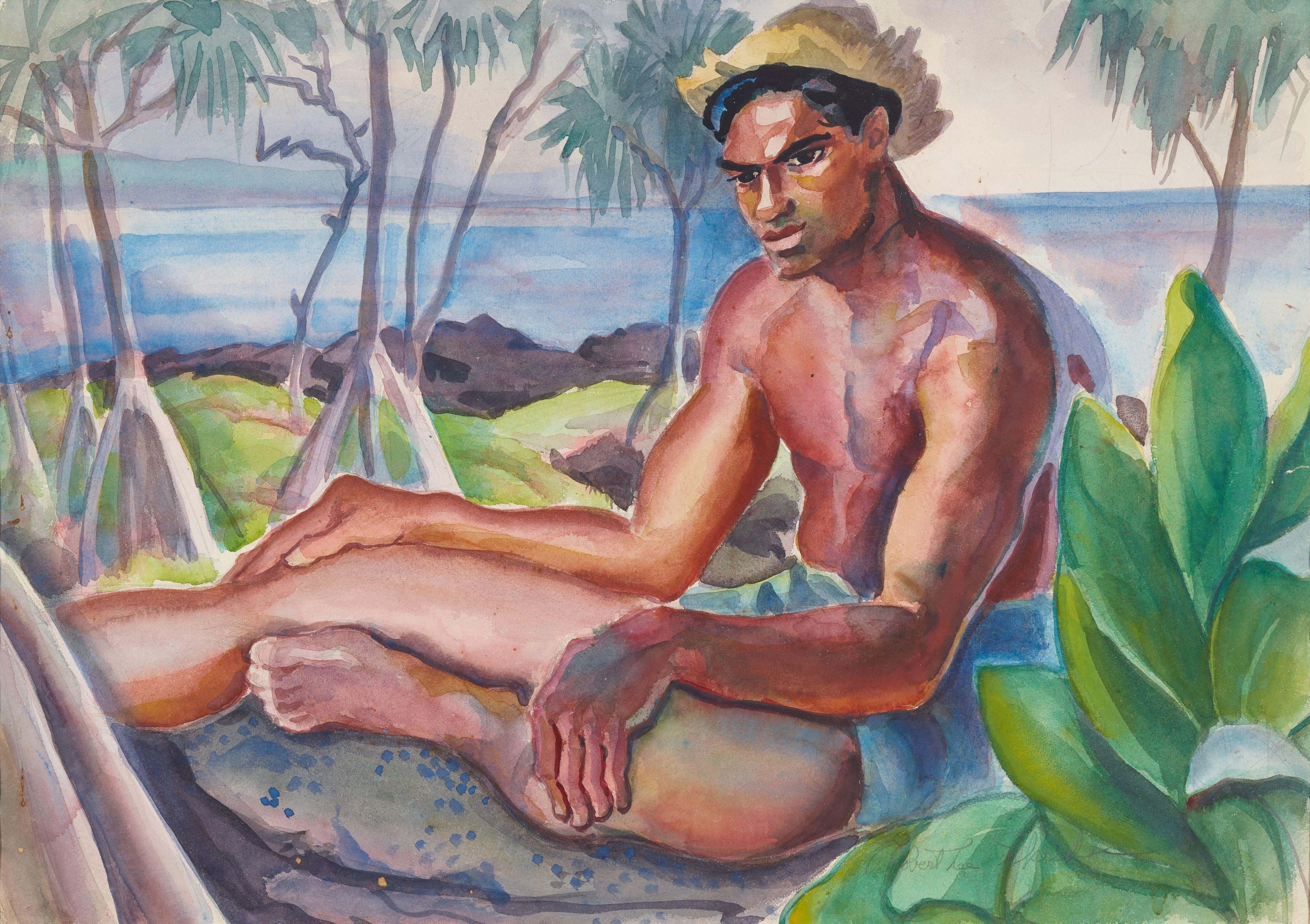 Robert Eskridge - Hawaiian at Hana, Maui