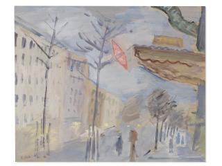 Robert Falk - A pair of street scenes, Paris