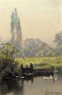 Robert Fenson - A tranquil river landscape
