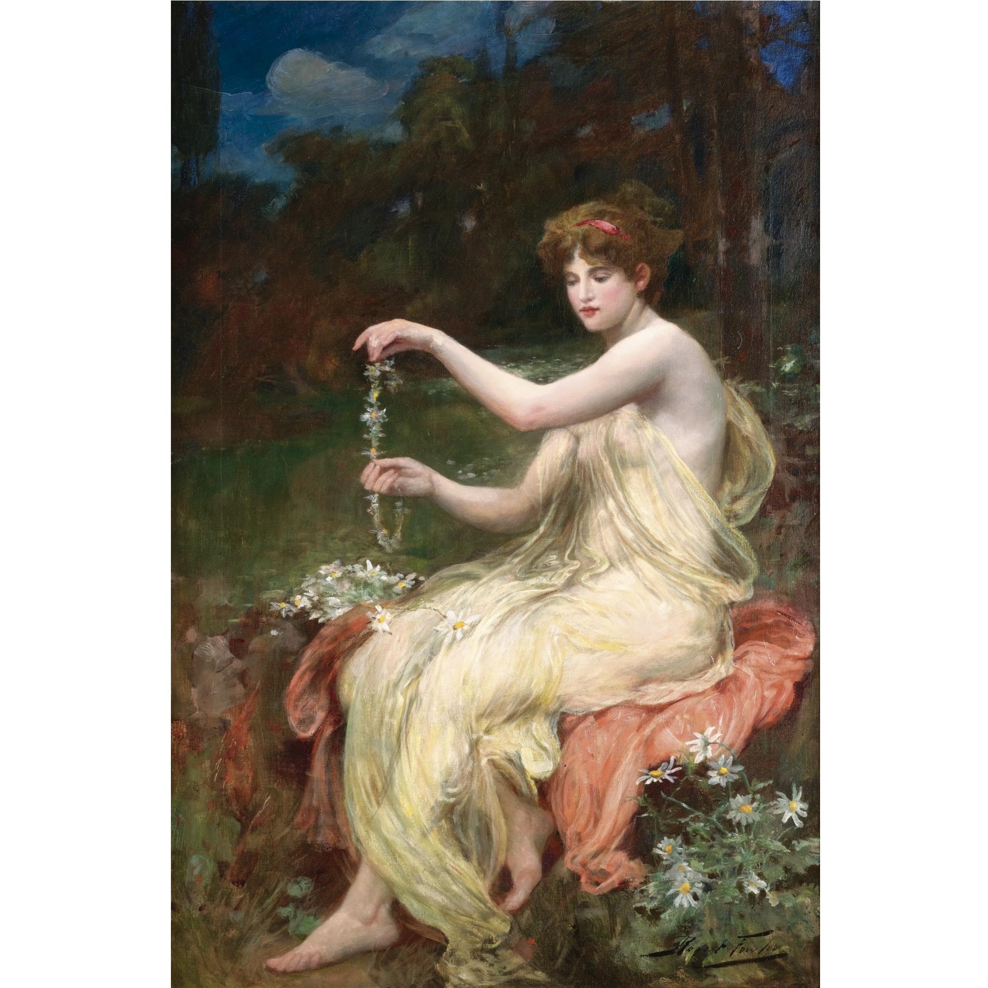 Robert Fowler R.W.S. - Making Daisy Chains