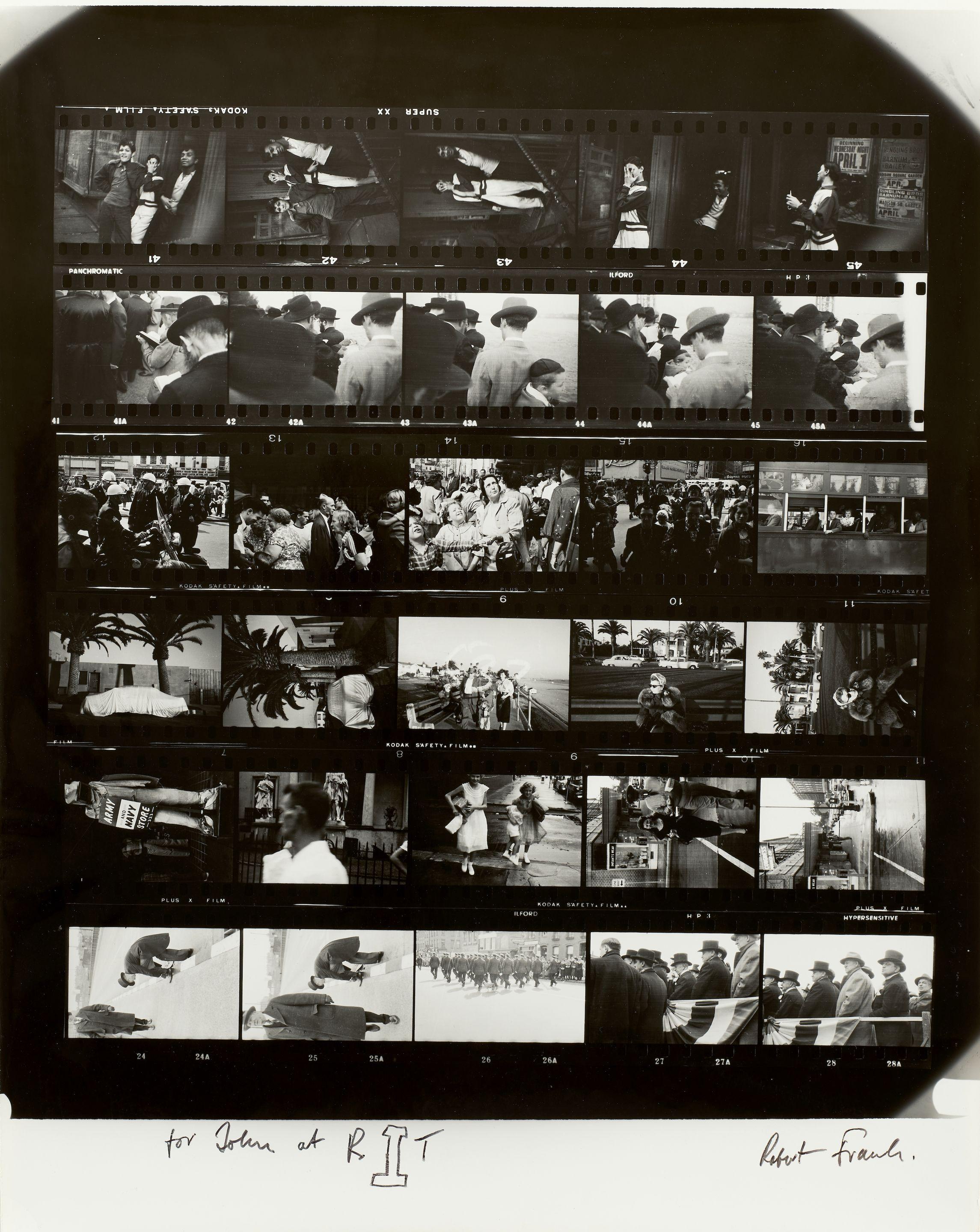 Robert Frank - Contact Sheet from \'The Americans\'