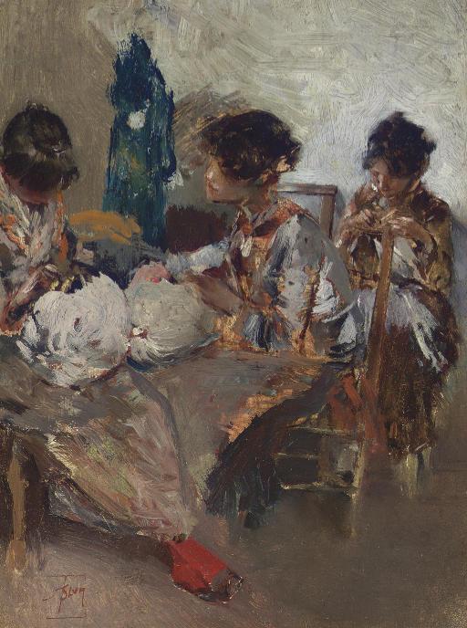 Robert Frederick Blum - Venetian Lace Makers