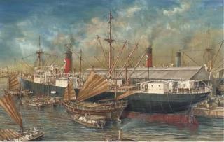 Robert G. Lloyd - The Blue Star Line vessel Viking Star at Shanghai