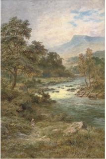 Robert Gallon - A sunlit bend of the river