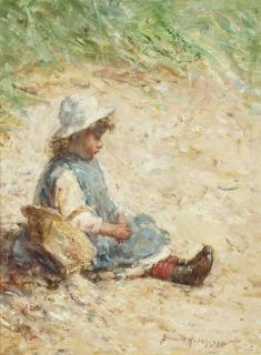 Robert Gemmell Hutchison, R.S.A., R.S.W. - On The Beach