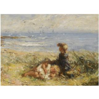 Robert Gemmell Hutchison R.S.A., R.S.W. - On The Seashore