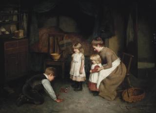 Robert Gemmell Hutchison, R.S.A., R.S.W. - The new toy