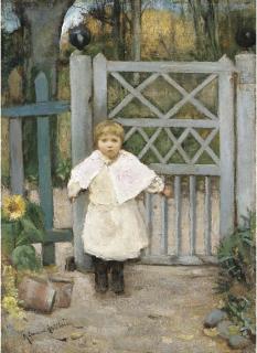 Robert Gemmell Hutchison, R.S.A., R.S.W. - The Young Gate Keeper