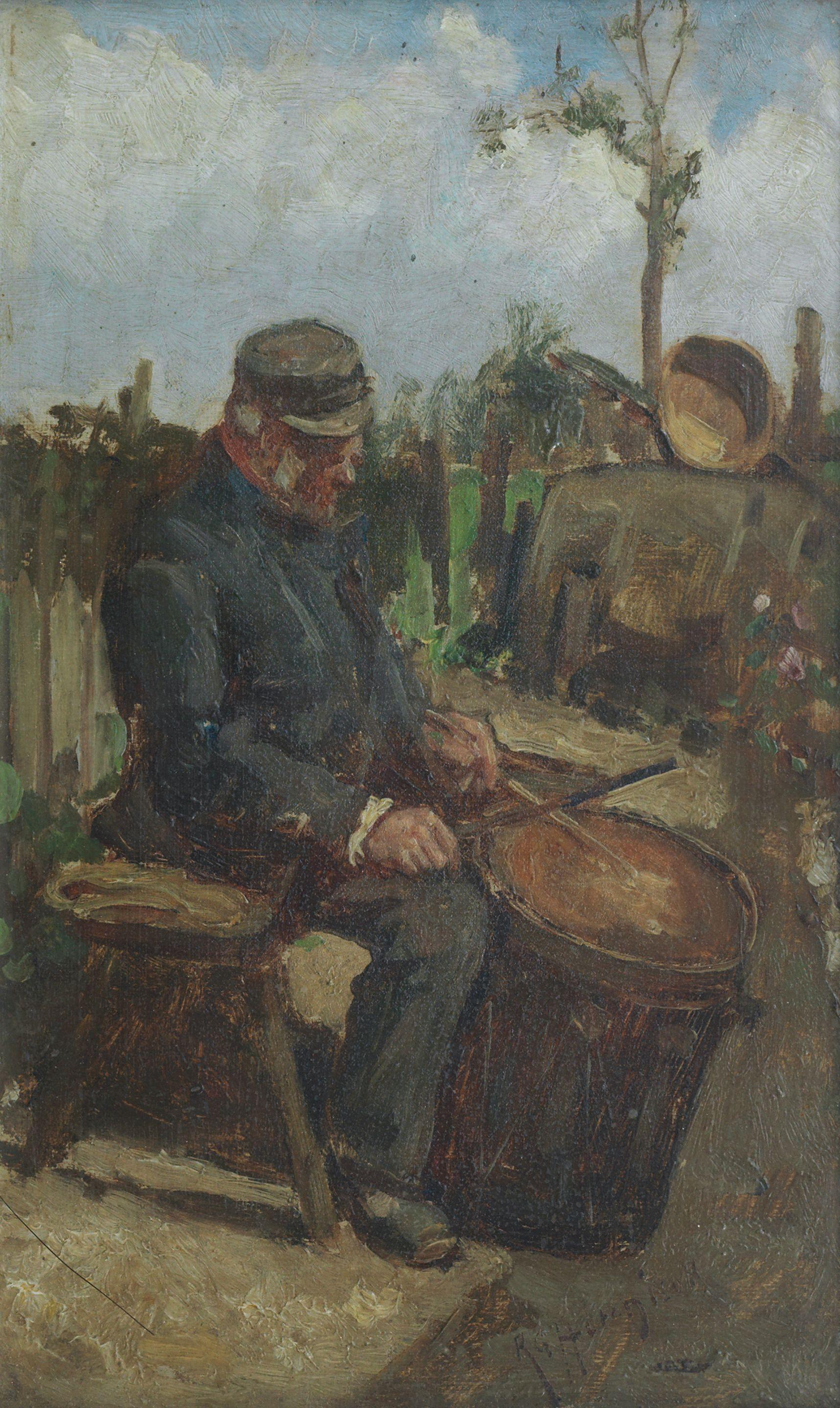 Robert Gemmell Hutchison RSA RBA ROI RSW - An old soldier
