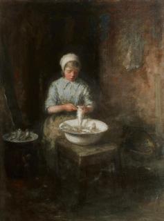 Robert Gemmell Hutchison RSA RBA ROI RSW - The young fisher girl