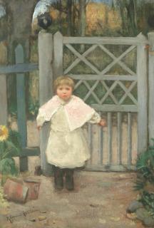 Robert Gemmell Hutchison RSA RBA ROI RSW - The Young Gatekeeper