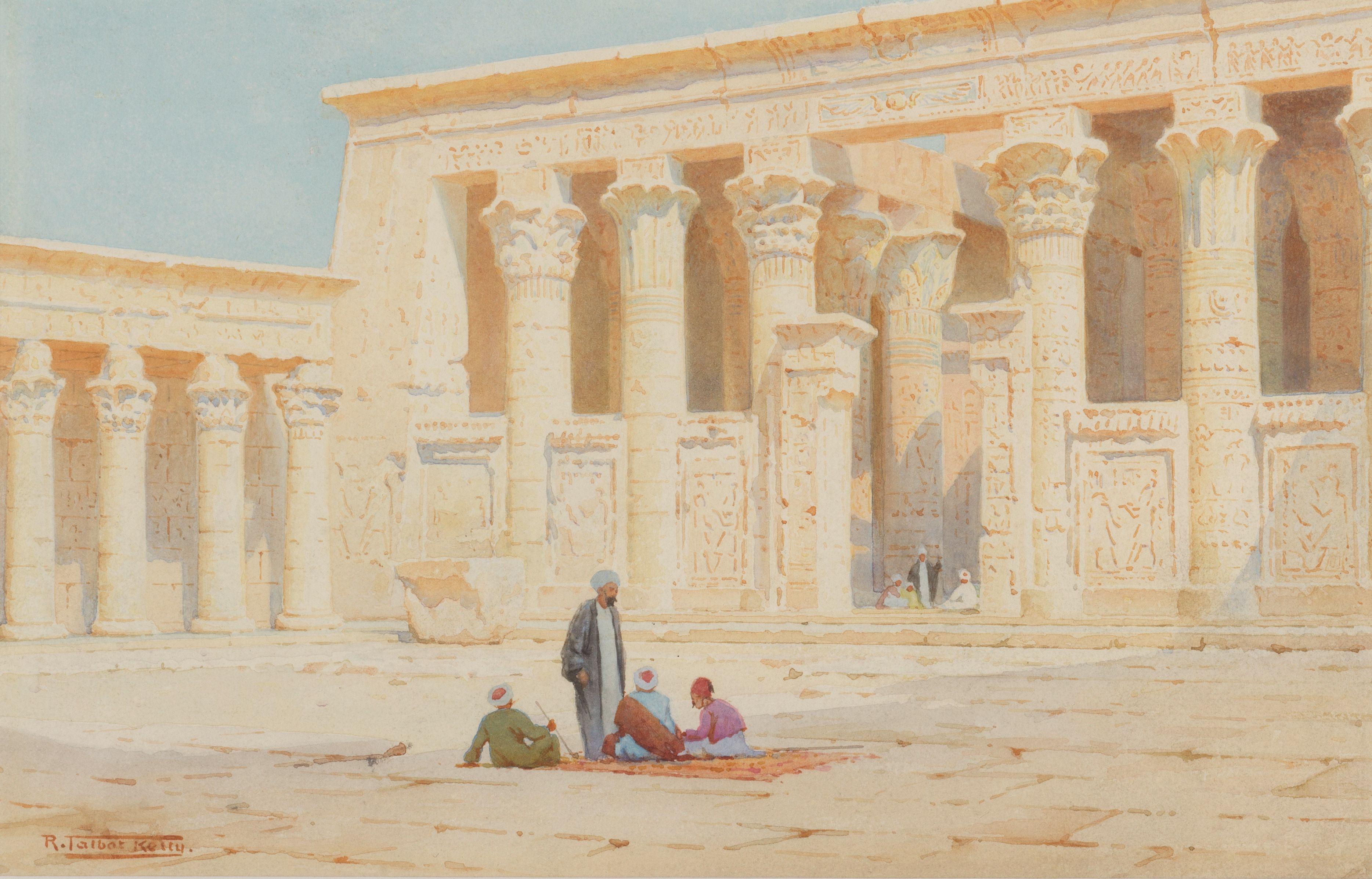 Robert George Talbot Kelly, R.I., R.B.A. - Figures before a temple