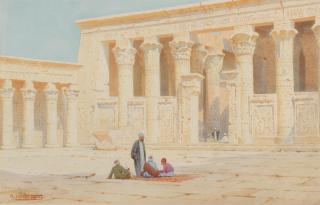 Robert George Talbot Kelly, R.I., R.B.A. - Figures before a temple