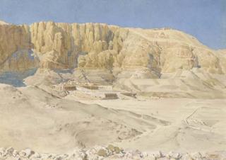 Robert George Talbot Kelly - View of the Temple of Hatshepsut, Deir El Bahri, Egypt