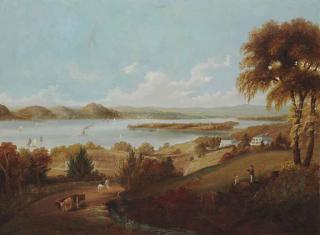 Robert Havell - View of Croton Point from Sing Sing, New York