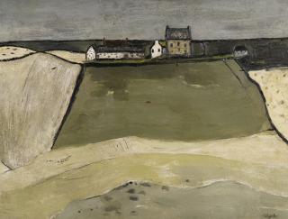 Robert Henderson Blyth, R.S.A., R.S.W. - Farm On The Hill, Pennan
