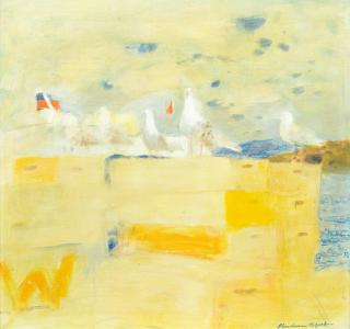 Robert Henderson Blyth RSA RSW - Seagulls on a Stage