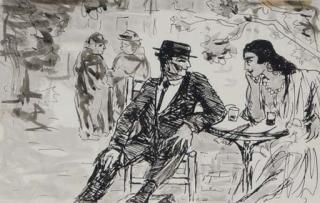 Robert Henri - Couple At A Cafe