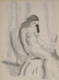 Robert Henri - Nude On A Chair