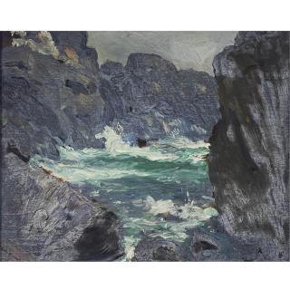 Robert Henri - Rocks And Sea - Monhegan Island