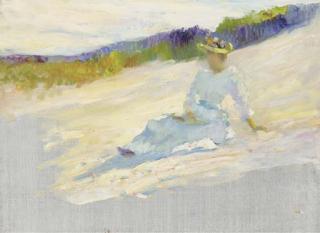 Robert Henri - Sunlight, Girl On Beach, Avalon