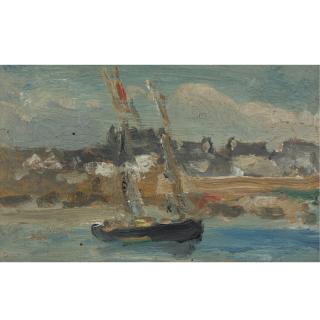 Robert Henri - Two Masted Schooner, Concarneau